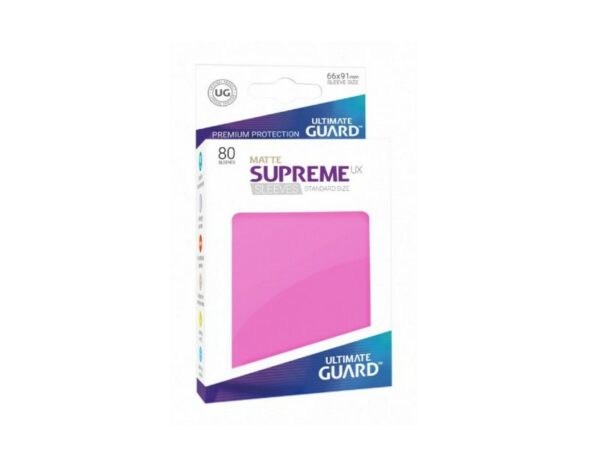 Ultimate Guard Supreme UX Sleeves Standard Size Matte Pink (80)