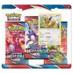 GIVE YOUR COLLECTION A BOOST: Includes 3 booster packs containing 10 cards each to advance your collection to a new level. UNLEASH ALL NEW POWER: An exclusive promo card featuring either Eevee or Jolteon included with every blister pack to strengthen your deck. BECOME THE GREATEST TRAINER: Will you find Mimikyu V, Empoleon V, or Gigantamax Urshifu?